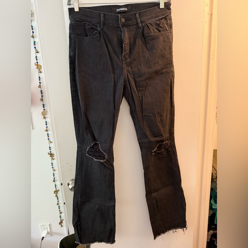 Distressed Black Jeans